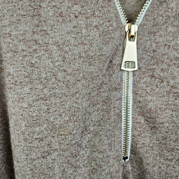 Joan Vass Heather Gray Oversized Knit Sweater 1/2 Zip Dolman Sleeves Size Medium - Picture 3 of 10